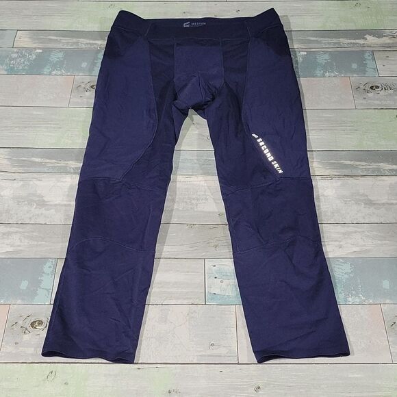 Second Skin Navy Compression Leggings sz Medium - Picture 1 of 3